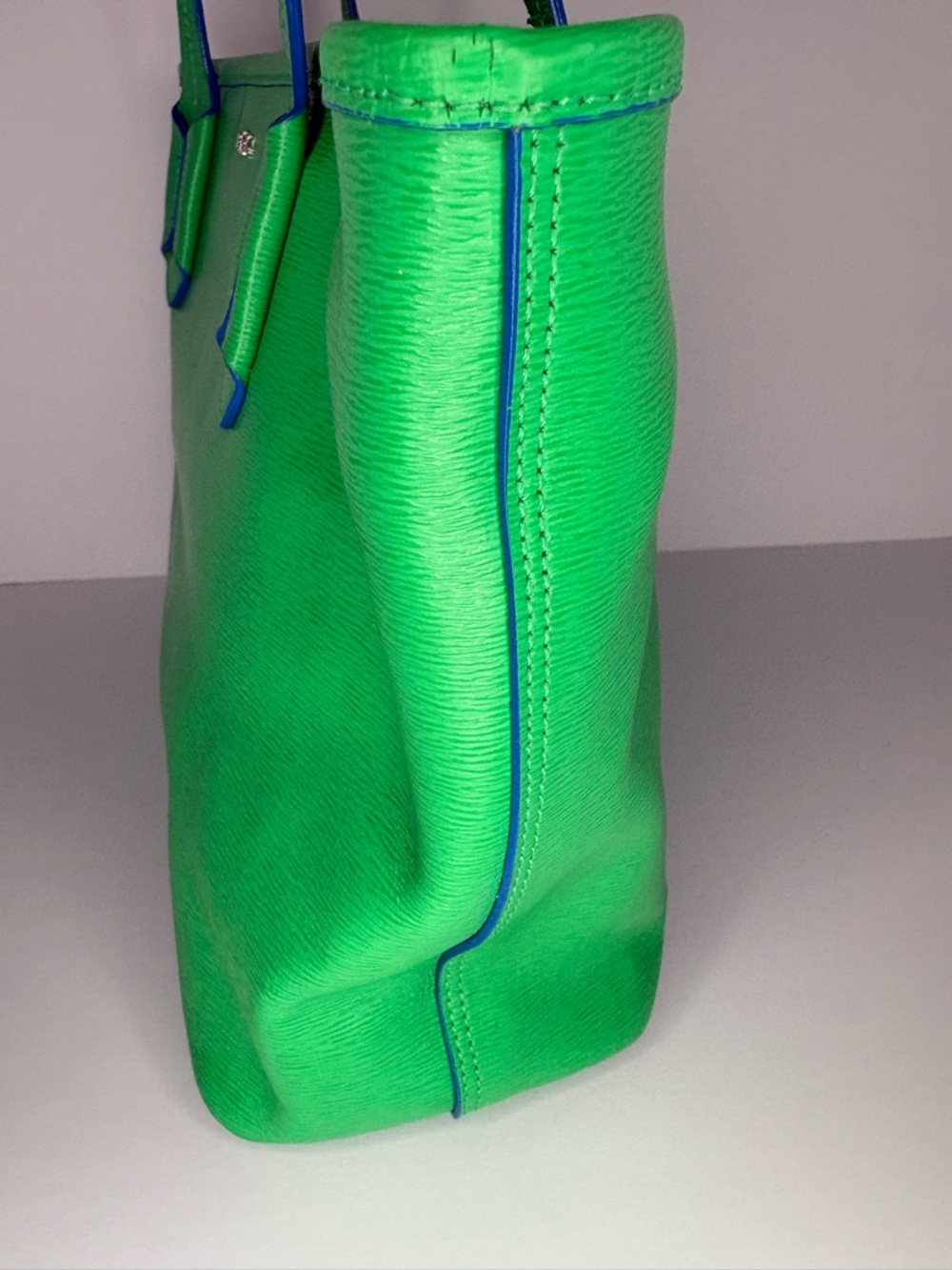 Green Leather Tote Bag by Ralph Lauren - Picture 4 of 10
